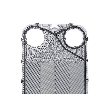 Alfa Laval 304/0.5/H Channel plate with NBR-P Clip-on gasket, 4 holed M15-B